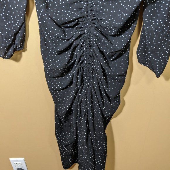 Zara front cinching dress 3/4 sleeve - Picture 8 of 8